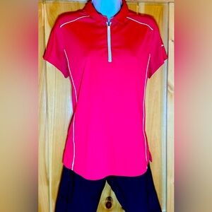 Slazenger Ladies’ Large Red moisture wicking Quarter-Zip Golf Top 2 for $30